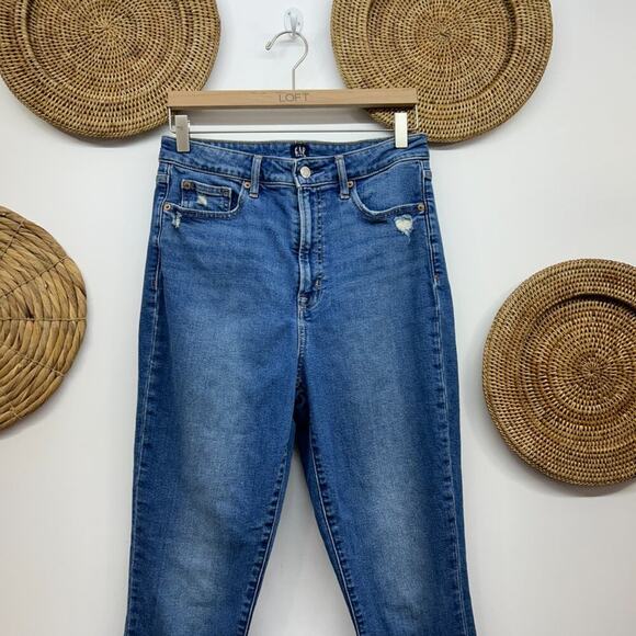 GAP Blue High Rise High Waist Curvy True Skinny Leg Jeans Denim 10 / 30 TALL - Picture 3 of 6